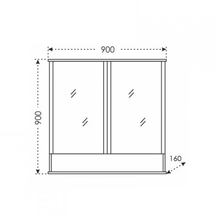 Зеркало-шкаф Санта Вегас 90 