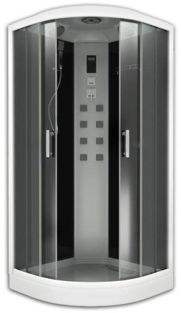 Душевая кабина Bas Альба (черная стенка, тонированное стекло) 