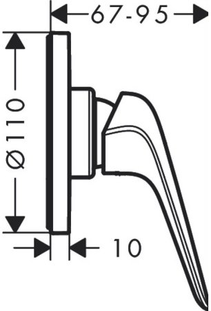 Смеситель для душа Hansgrohe Novus 71063000 Хром 