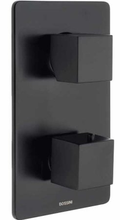 Смеситель для душа Bossini Cube Z00061.073 с термостатом Черный матовый 