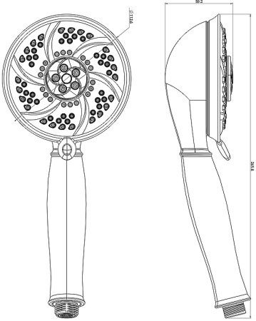 Ручной душ Swedbe Calypso 5014 Хром 