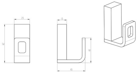 Крючок Boheme Q 10946-B Черный матовый 