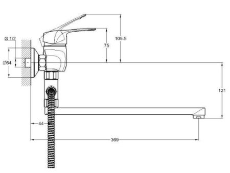 Смеситель G-Lauf KLO6-C048 для ванны 