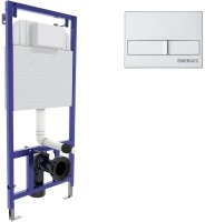 Инсталляция Berges Novum 040212 для унитаза с клавишей смыва Хром матовый