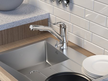 Смеситель для кухонной мойки Paulmark Holstein Ho213013 , хром 