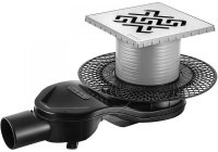 Душевой трап Berges Platz Antik 150x150 090161 с решеткой Хром матовый