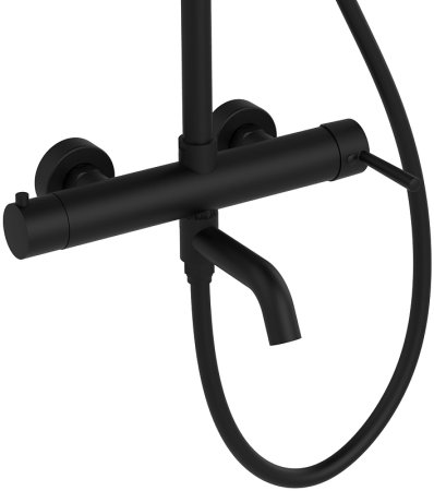 Душевая система Raiber Graceful RPB-006 Черная матовая 