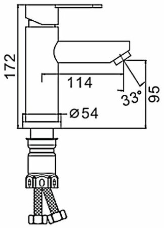 Смеситель для раковины Frap F10801-6 Черный матовый 