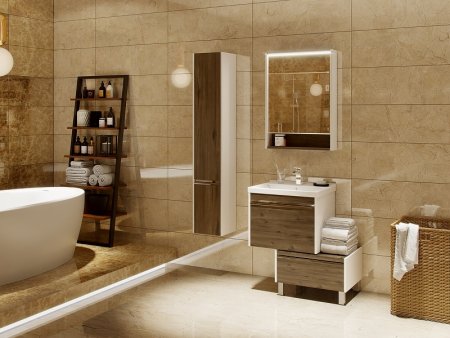 Шкаф пенал Aquaton Капри 30 L 1A230503KPDBL подвесной Таксония темная 