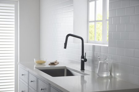 Смеситель Timo Saona 2386/03FL для кухонной мойки, черный 