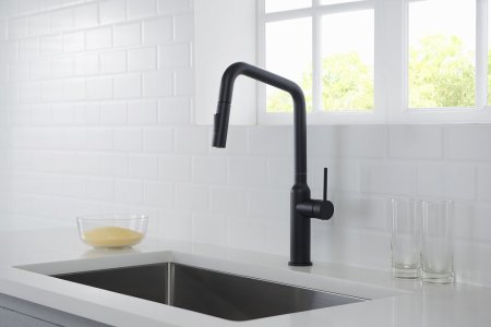 Смеситель Timo Saona 2386/03FL для кухонной мойки, черный 