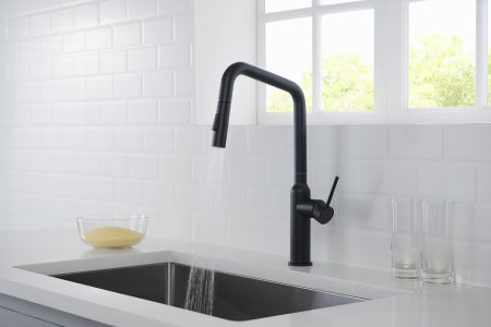 Смеситель Timo Saona 2386/03FL для кухонной мойки, черный 