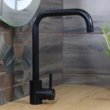 Смеситель для кухни Melana Tondo F610104B Черный 