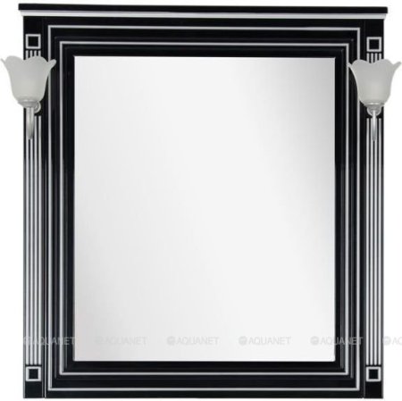Зеркало Aquanet Паола 90 черный/серебро 