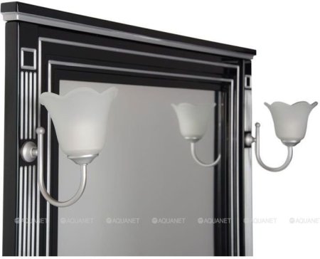 Зеркало Aquanet Паола 90 черный/серебро 