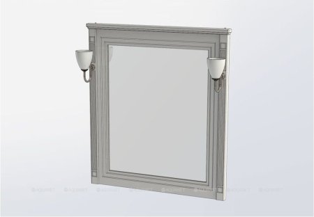 Зеркало Aquanet Паола 90 черный/серебро 