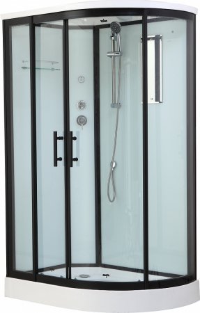 Душевая кабина Timo Standart T-6602 B L профиль черный 