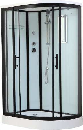 Душевая кабина Timo Standart T-6602 B L профиль черный 