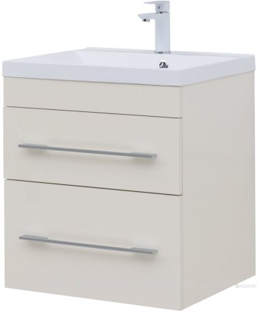 Тумба с раковиной Aquanet Верона 60 крем (2 ящика) 