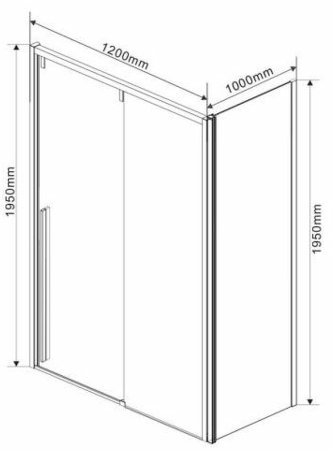 Душевой уголок Vincea Lugano 120х100 VSR-1L1012CLB-1 профиль Черный стекло прозрачное 