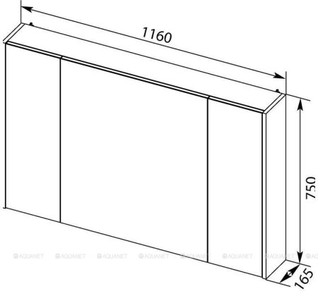 Зеркало-шкаф Aquanet Остин 120 белый 