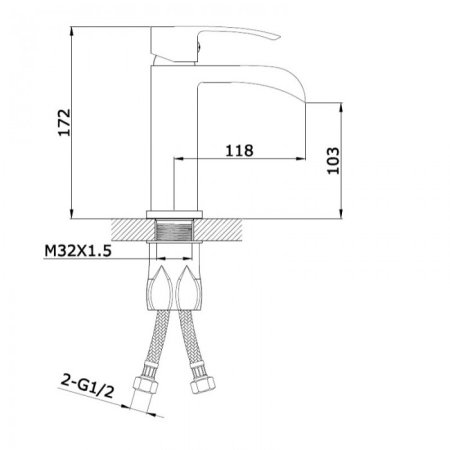 Cмеситель для раковины GANZER GZ44014 CHROME 