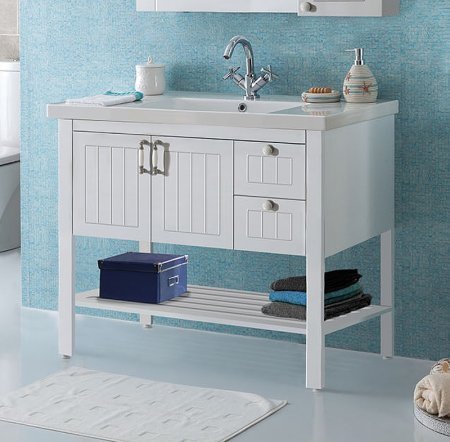 Тумба с раковиной Azario Briston 100 CS00058283 Белая 