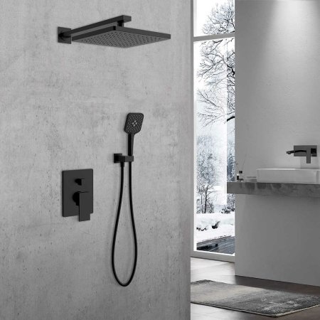 Душевая система Vincea Next VSFW-1N1MB Черная матовая 