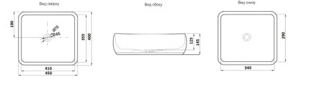 Раковина CeramaLux 189 накладная 