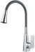 Смеситель для кухни с гибким изливом Shevanik S543-9, хром/серый 