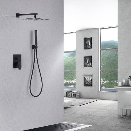Душевая система Abber Daheim AF8219B Черная матовая 