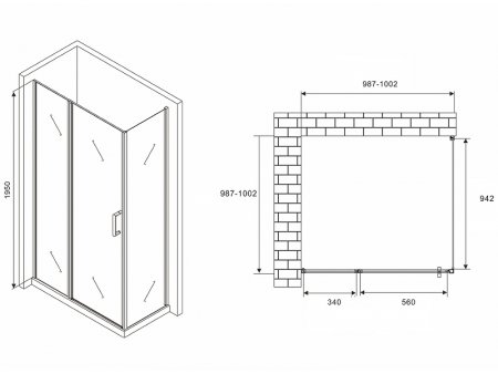 Душевой уголок Abber Sonnenstrand 100х100 AG04100MS-S100M профиль Хром стекло матовое 