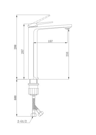 Смеситель Boch mann Z21D1B для раковины, черный 