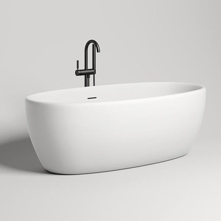 Ванна из искусственного камня Salini Luce 170х85 100121M Белая матовая 