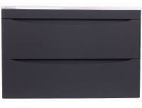 Тумба под раковину Style Line Бергамо 80 СС-00002324 подвесная Черная антискрейч Тумба под раковину Style Line Бергамо 80 СС-00002324 подвесная Черная антискрейч