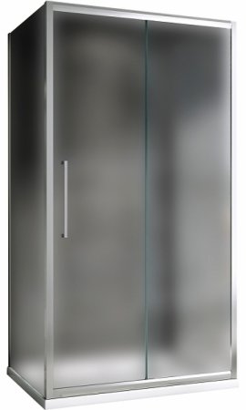 Душевой уголок Abber Schwarzer Diamant 100x75 AG30100MH-S75M-S75M профиль Хром стекло матовое 