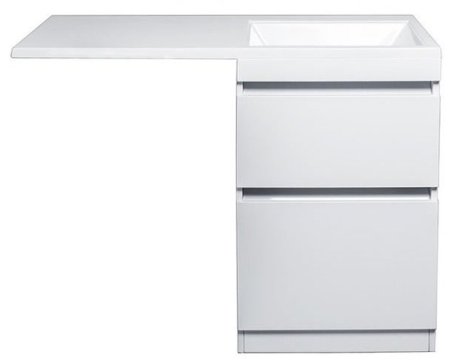 Тумба под раковину Style Line Даллас 115 Люкс Plus Белая глянцевая 