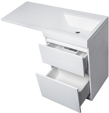 Тумба под раковину Style Line Даллас 115 Люкс Plus Белая глянцевая 