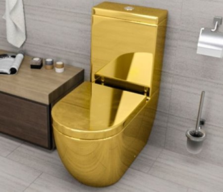 Унитаз напольный Nilo Simple 2301 Золотой 