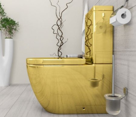 Унитаз напольный Nilo Simple 2301 Золотой 