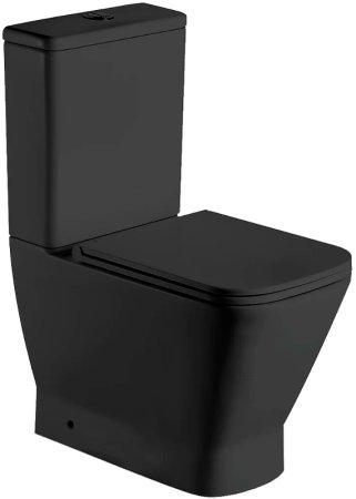 Унитаз компакт WeltWasser Rotbach 001 MT-BL 10000003793 Черный матовый с бачком и сиденьем Микролифт 