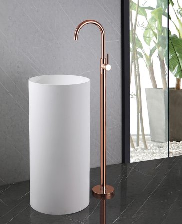 Смеситель для раковины Abber Wasser Kreis AF8141RG Розовое золото 