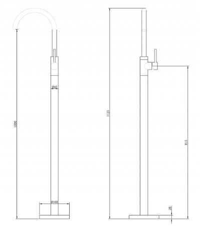 Смеситель для раковины Abber Wasser Kreis AF8141RG Розовое золото 