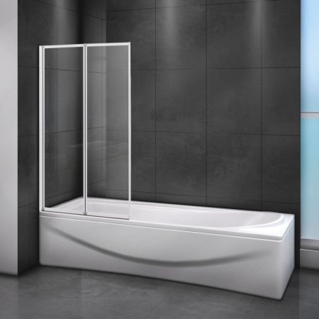 Шторка на ванну Cezares Relax V-2-80/140-C-Bi стекло прозрачное 