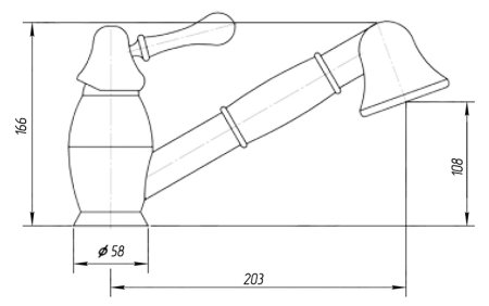 Смеситель Migliore Maya ML.CUC-8995.CR для кухонной мойки 