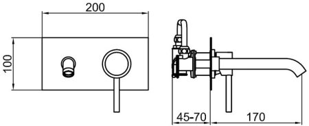 Смеситель для раковины Webert Elio EL830606345, никель 