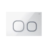 Кнопка смыва Iddis Uniglass UNG01WCi77 001 стекло белый / хром