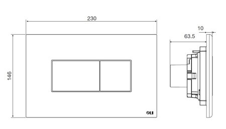 Кнопка смыва OLI Karisma 641004 хром глянцевый 