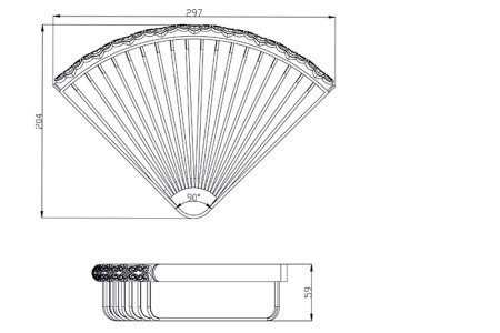 Полка Zorg Antic AZR U-2 BR бронза 