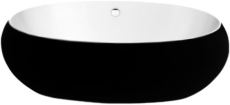 Акриловая ванна BelBagno BB18-NERO/BIA 180x90 без гидромассажа 
